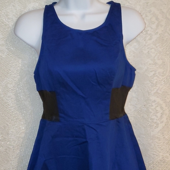 Blue Black flare dress by PJK Patterson J. Kincaid - Picture 3 of 13